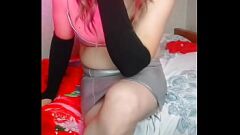 再生 大きなお尻と大きなおっぱいでクロスドレスBBWシーメール