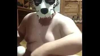 play Chubby trans pup mavis stripping and cumming