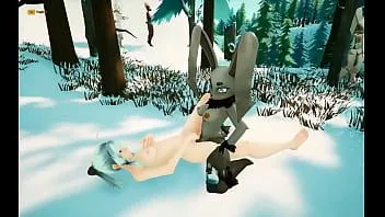 Play Sapphire safari [ futanari hentai game pornplay ] ep.2 outdoor futanari bunny girl fuck in the snow