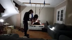 play Decorating Trans Kinky Christmas Tree with Rope Bondage
