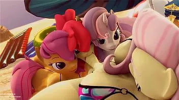 play Mlp futanari girls fluttershy and the cutie mark crusaders in a hot and sexy day in the beach by blackjr